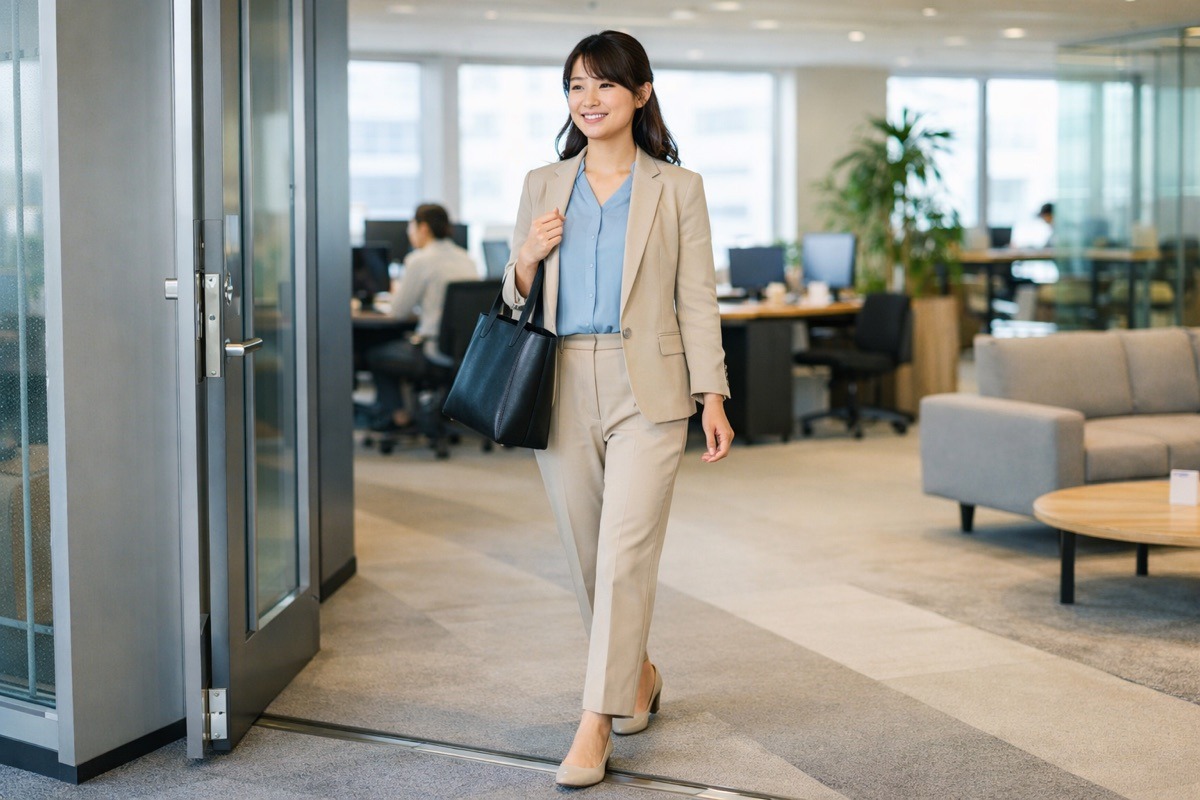 公務員から民間を象徴する若手女性のビジネスパーソンの写真