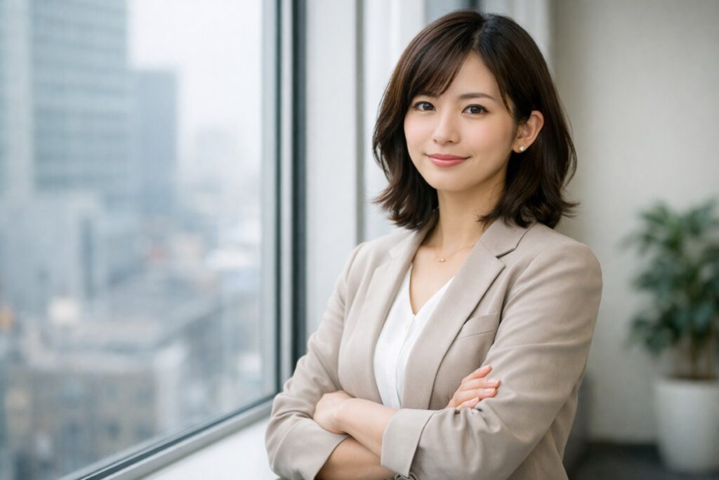 30代の転職を象徴する若手女性のビジネスパーソンの写真