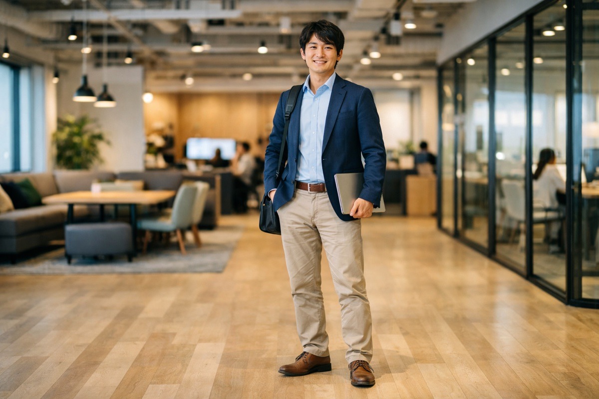 公務員から大手IT体験談を象徴する若手男性のビジネスパーソンの写真