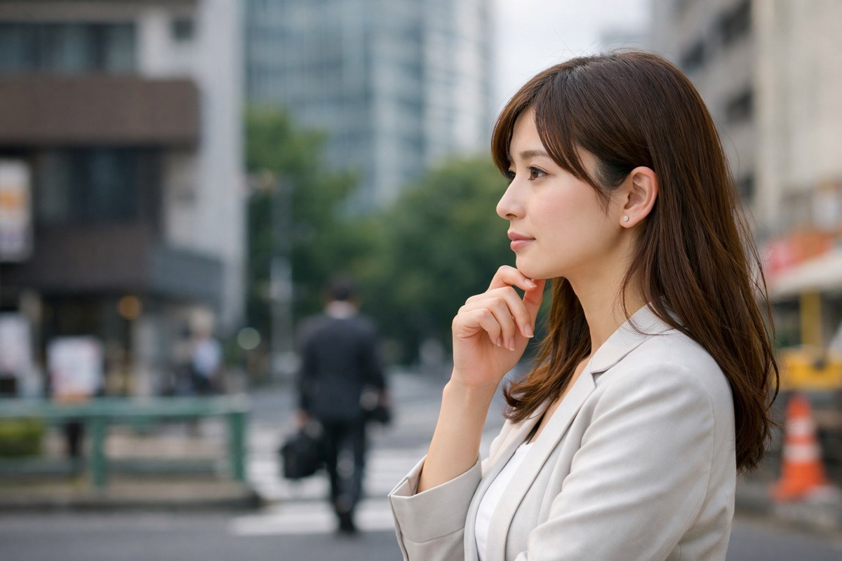転職すべきか考えるビジネスパーソンの女性